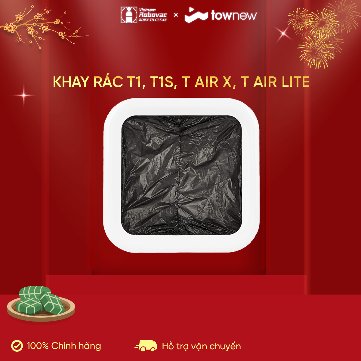 Khay đựng túi rác dành cho thùng rác thông minh TOWNEW T1, T1S, T Air X, T Air Lite_Hàng chính hãng
