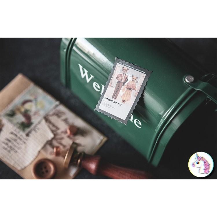 Set 100 sticker vintage - sticker tem thư - little postman