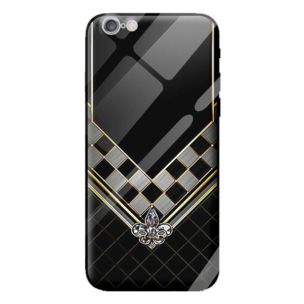 Ốp kính cường lực cho iPhone 6 Plus nền đen bóng 1 - Hàng chính hãng