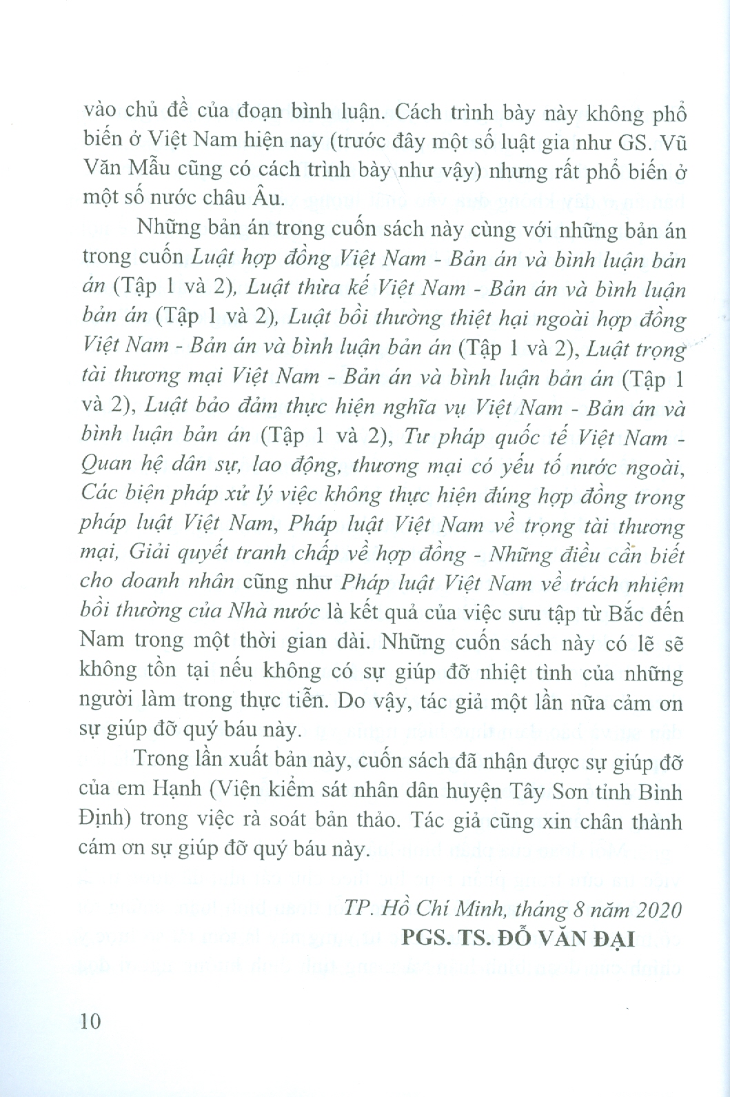 LUẬT NGHĨA VỤ VIỆT NAM - BẢN ÁN VÀ BÌNH LUẬN ÁN (Sách chuyên khảo)