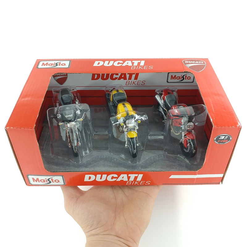 Mô Hình Bộ 3 Xe Mô Tô 1:18 Ducati MT32039