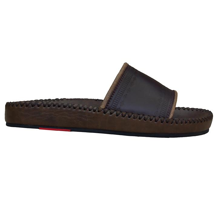 Dép Nam Quai Ngang HÀ NAM Da Bò Thật Cao Cấp DNA2074c