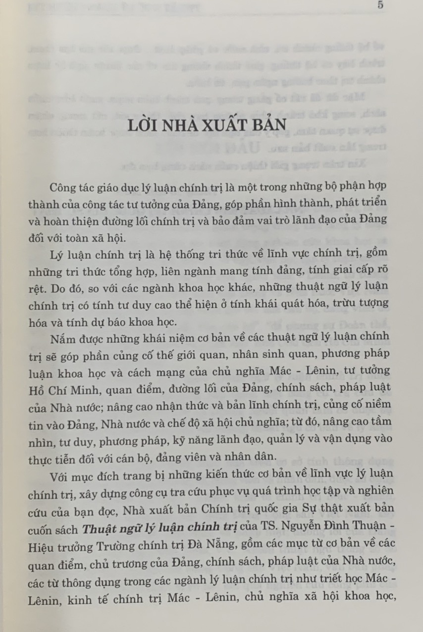 Hình ảnh Sách - Thuật ngữ lý luận chính trị