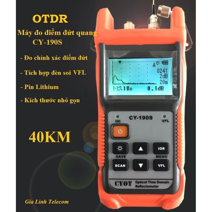 Máy đo điểm đứt cáp quang OTDR CY190S chuẩn SC/APC Tiếng Việt
