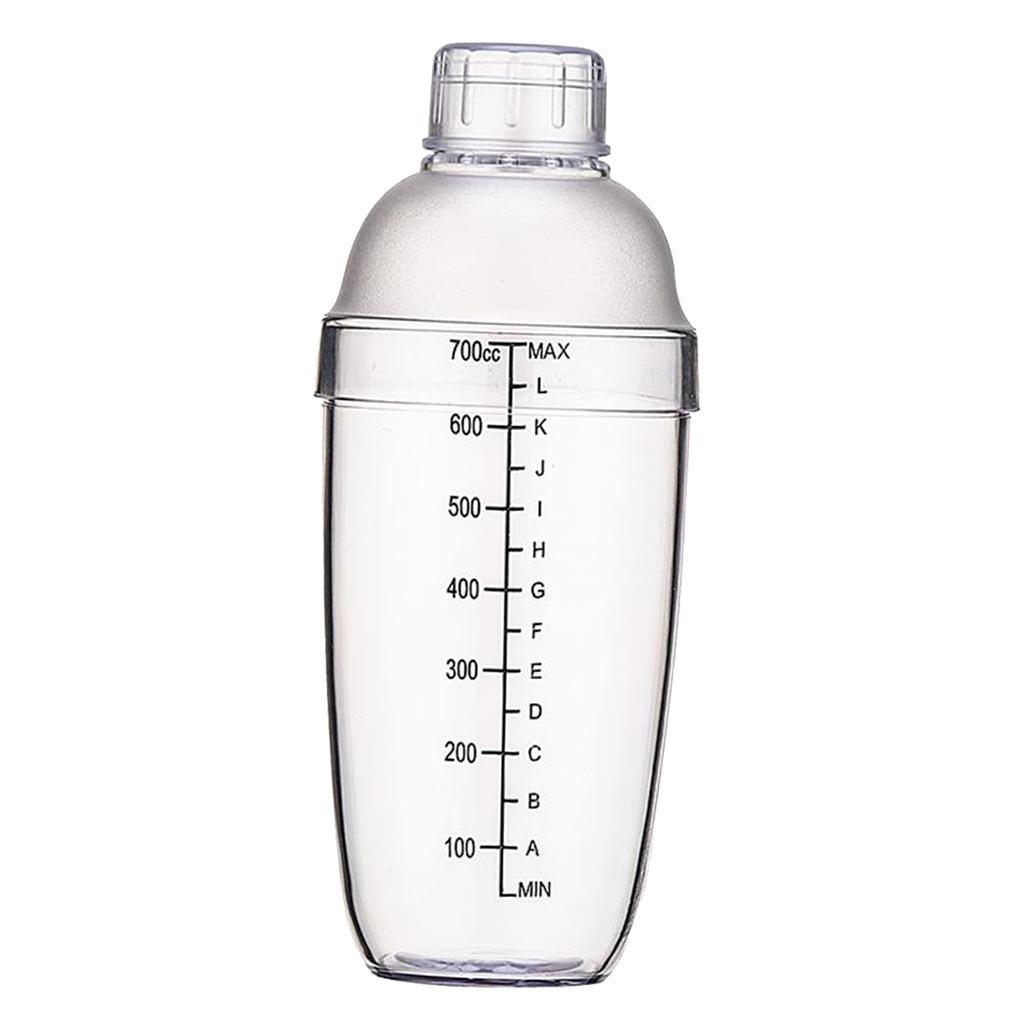 2 Pieces Cocktail Shaker - Clear Matte Bottle Bar Pub Drink Party Supplies