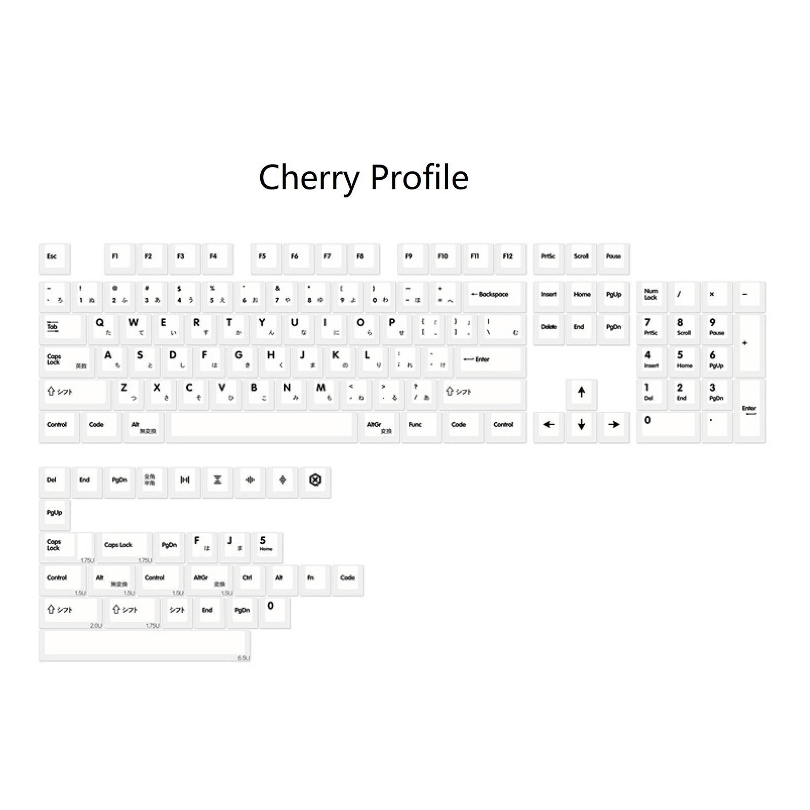 135-Key Minimalist Theme Keycaps DIY Parts for Cherry 108 keys Only Keycaps