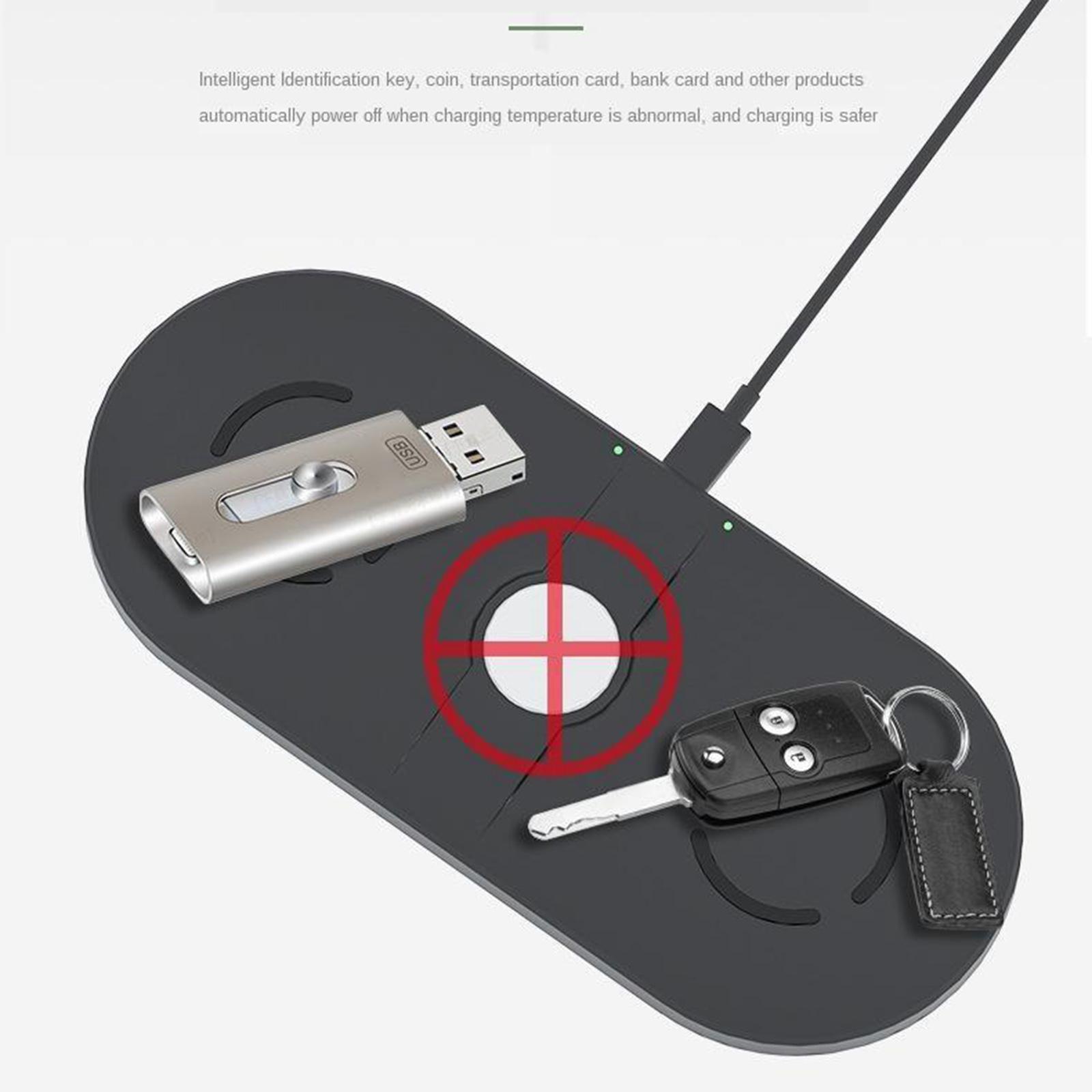 3 in 1 Wireless Charger Pad15W for  SE 2020, 11, 11 Pro, 11 Pro Max
