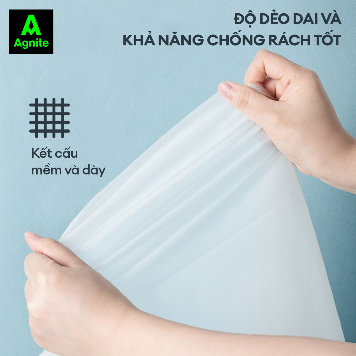 Hình ảnh Áo mưa dài Agnite chất liệu EVA cao cấp - Siêu bền - Chống thấm nước tốt - Thiết kế thoải mái - Nhiều màu sắc - VS4075