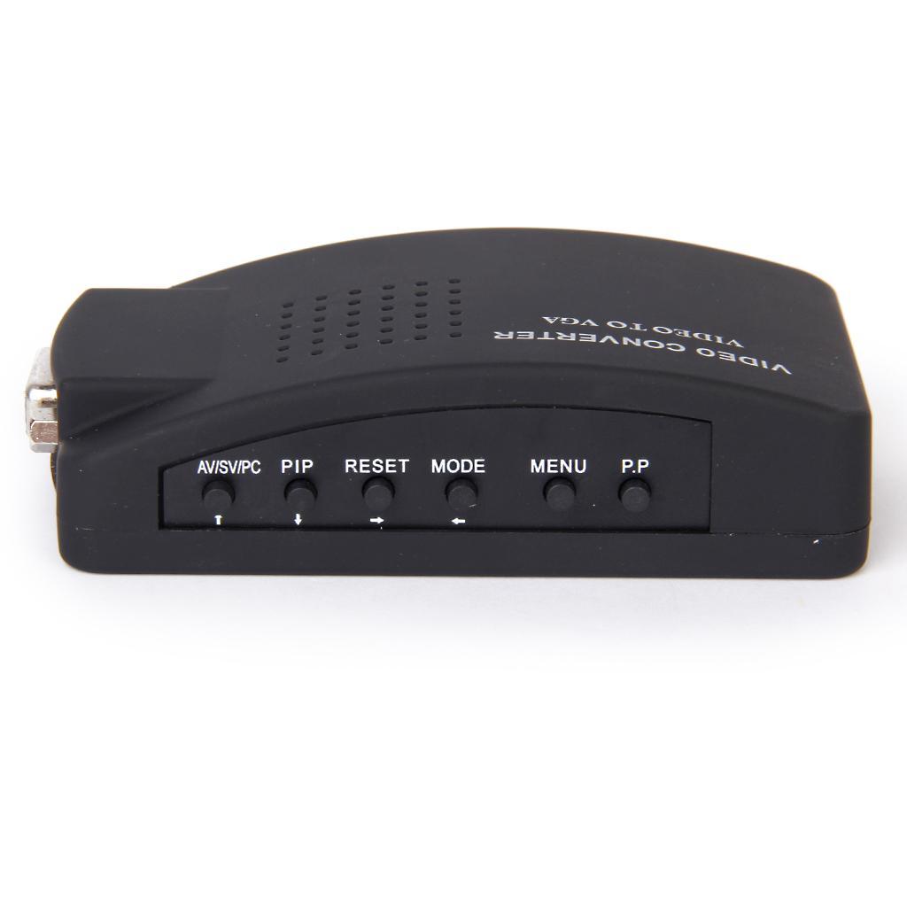 CCTV AV Composite S-video VGA to PC VGA LCD Converter Adapter - EU Plug