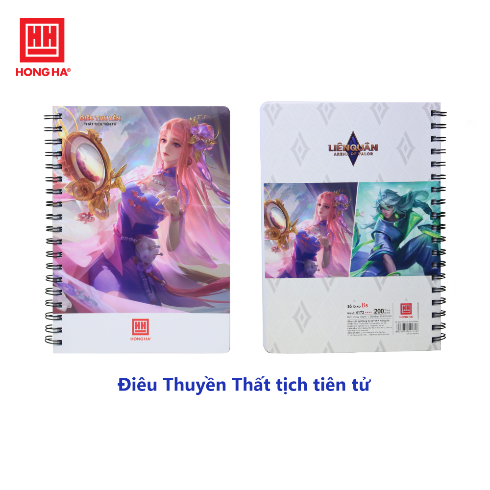 Sổ lò xo 200 trang B5 Hồng Hà hình ảnh Liên Quân - 4172