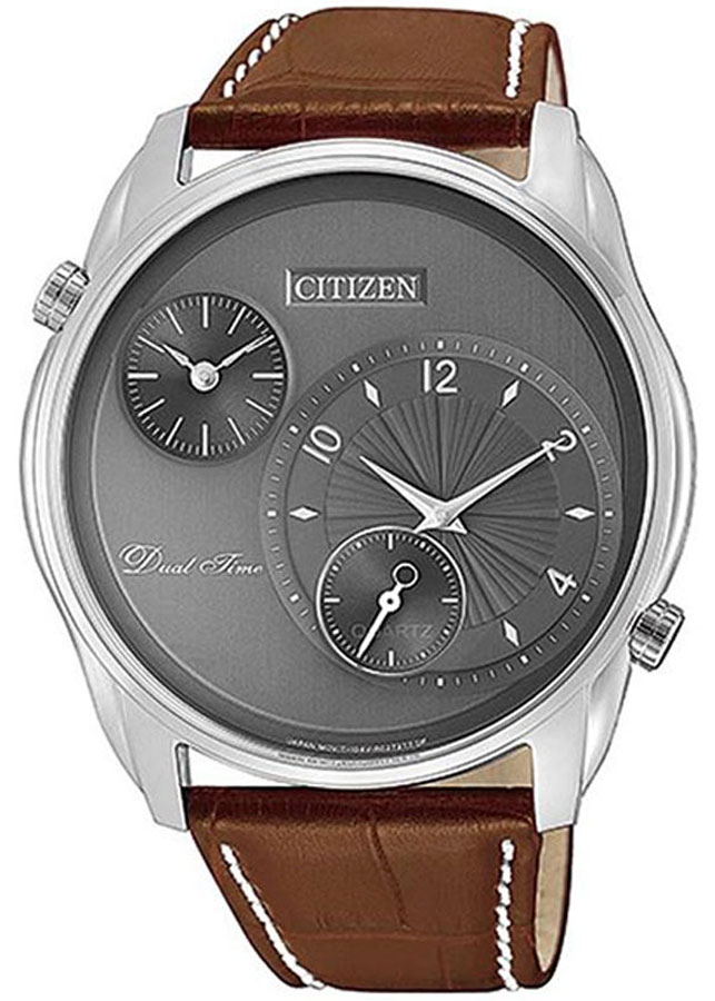 Đồng Hồ Nam Citizen Dây Da AO3030-16H - Mặt Xám