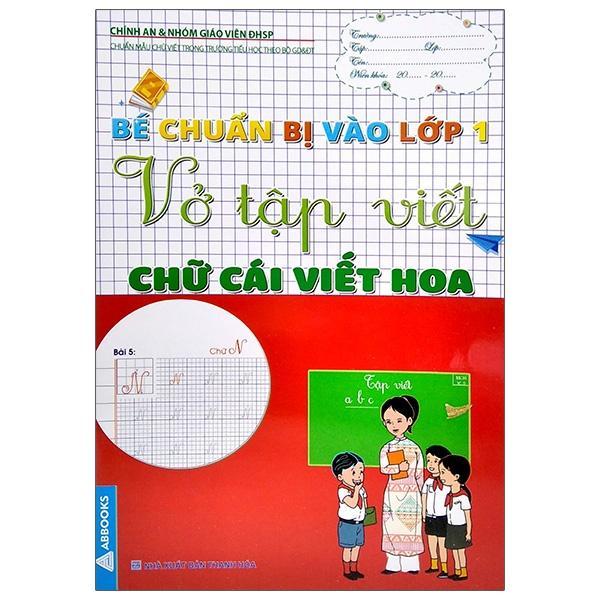 Sách - Bé Chuẩn Bị Vào Lớp 1 - Vở Tập Viết - Bộ 4 Cuốn