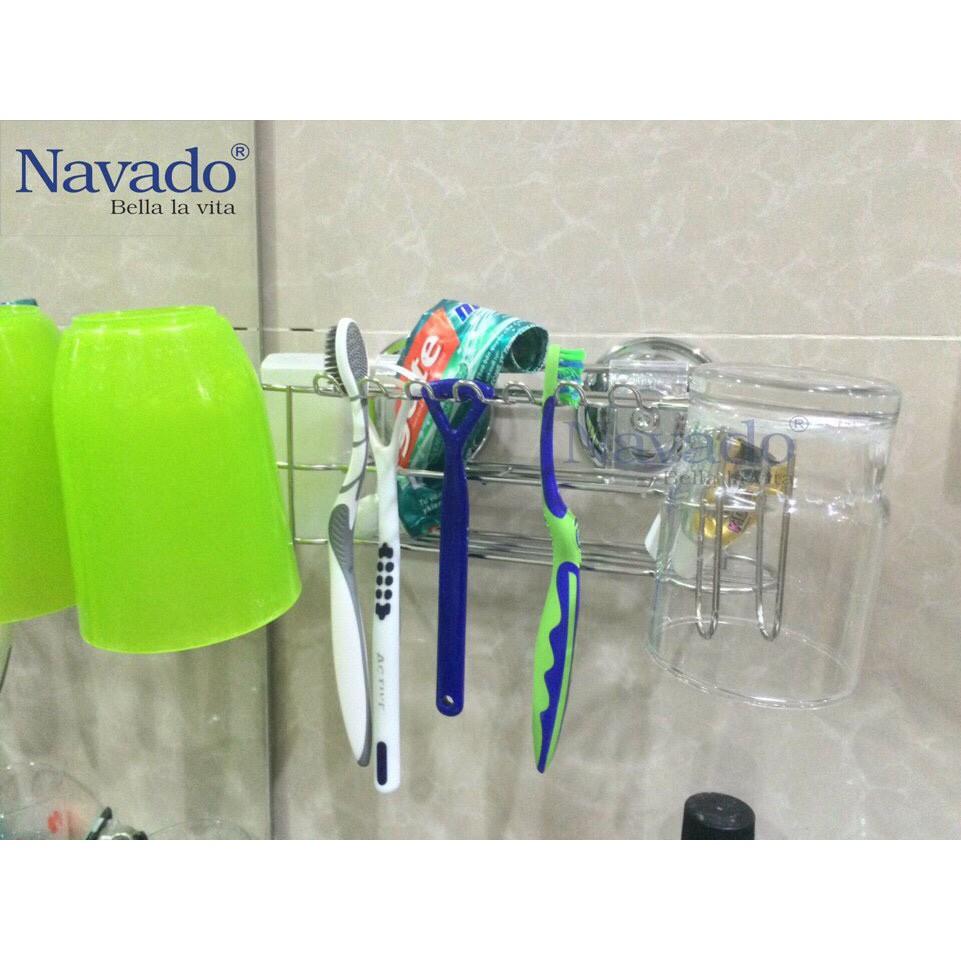 Kệ bàn chải dán tường siêu chắc Navado Gs3014