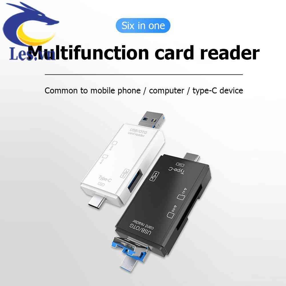 Đầu Đọc Thẻ Nhớ 6 Trong 1 OTG USB 3.0 Type-C
