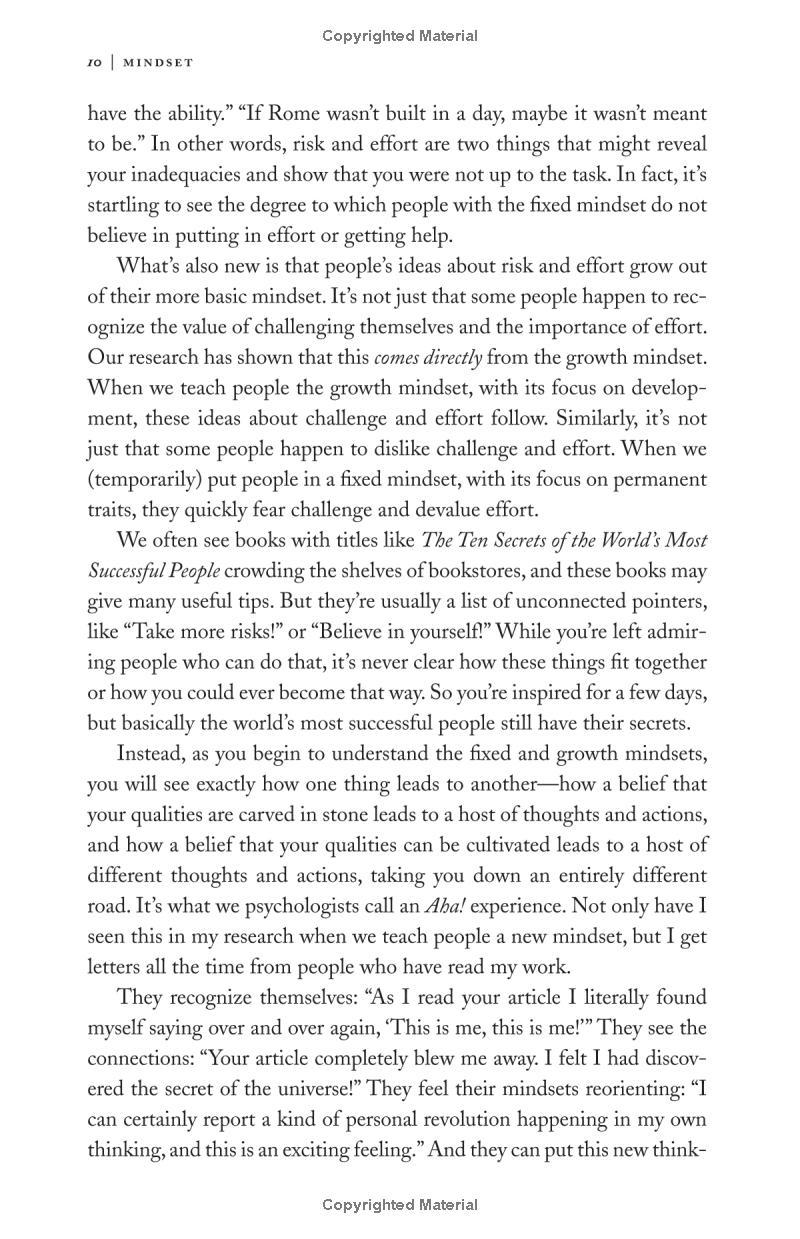 Mindset : The New Psychology of Success