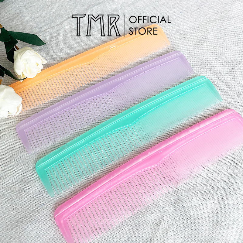 TMR-Lược nhựa chải tóc 2 răng tiện dụng,4 Màu