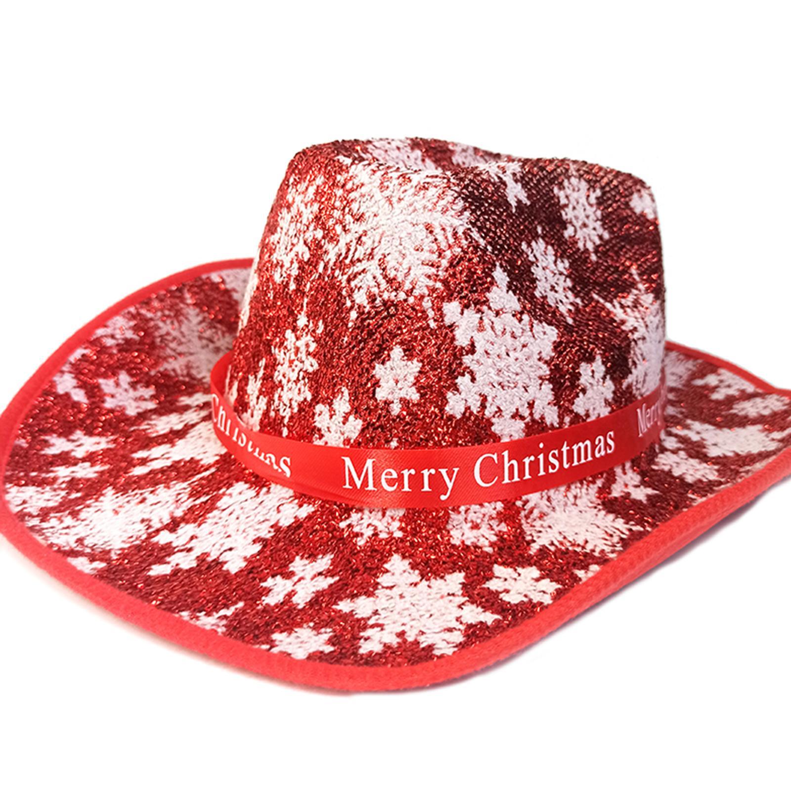 Western Cowboy Hat Wide Brim Cowgirl Hat for Christmas Carnival Costume