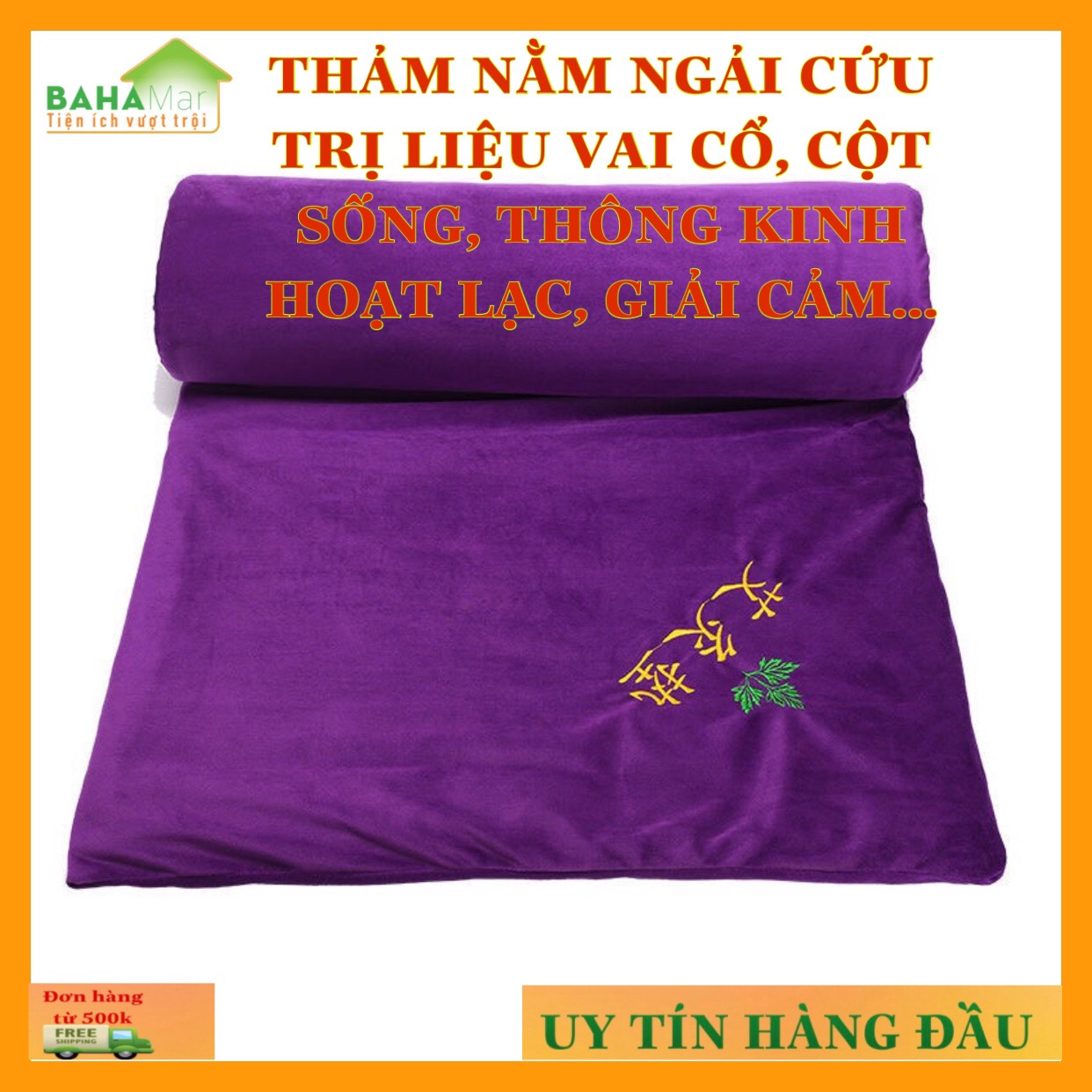 THẢM NẰM NGẢI CỨU GIẢM ĐAU  VAI CỔ, CỘT SỐNG, THÔNG KINH HOẠT LẠC, GIẢI CẢM &quot;BAHAMAR&quot; hỗ trợ toàn thân mang đến sức khỏe tự nhiên