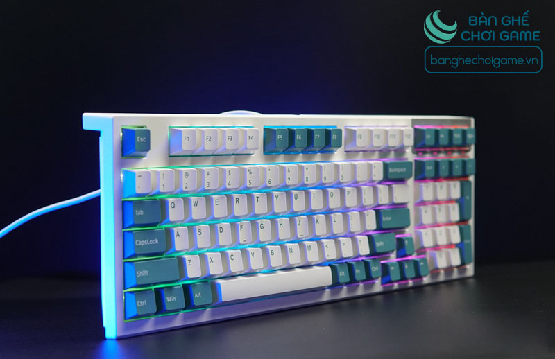 Bàn phím cơ FL-eSports FL980CP Aqua Green Kailh Box Switch - Hàng chính hãng