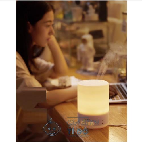 Máy Khuếch Tán Tinh Dầu Siêu Âm Cao Cấp Hình Trụ Dung Tích 300ml Có Đèn Led 7 Màu