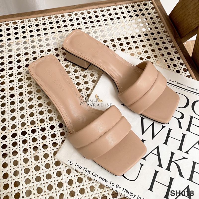 Giày cao gót 5p nữ giày sandal cao gót giày sandal đế cao đế vuông shoes paradise sh018