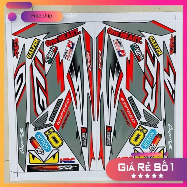 Tem rời Winner Gtr xám đỏ đen 3 lớp bảo hành màu sắc vĩnh viễn