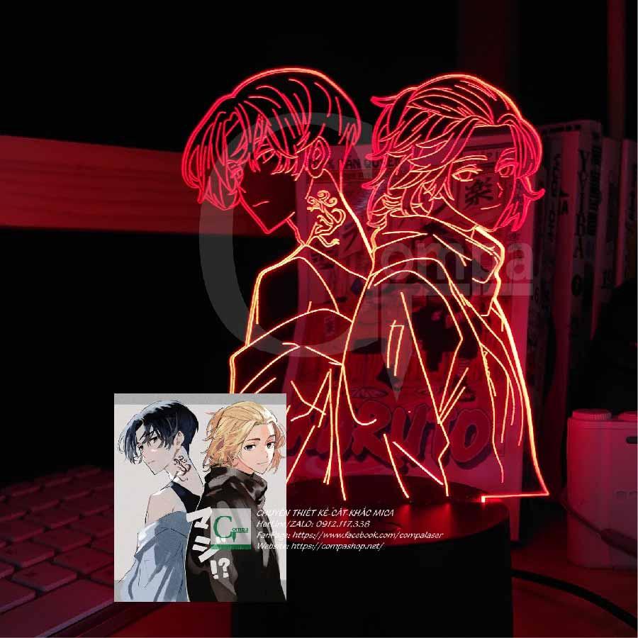 Đèn Ngủ Anime LED 3D Tokyo Revengers Manjiro Sano Type 01 ATKR0101 16 màu tùy chỉnh, quà tặng sinh nhật