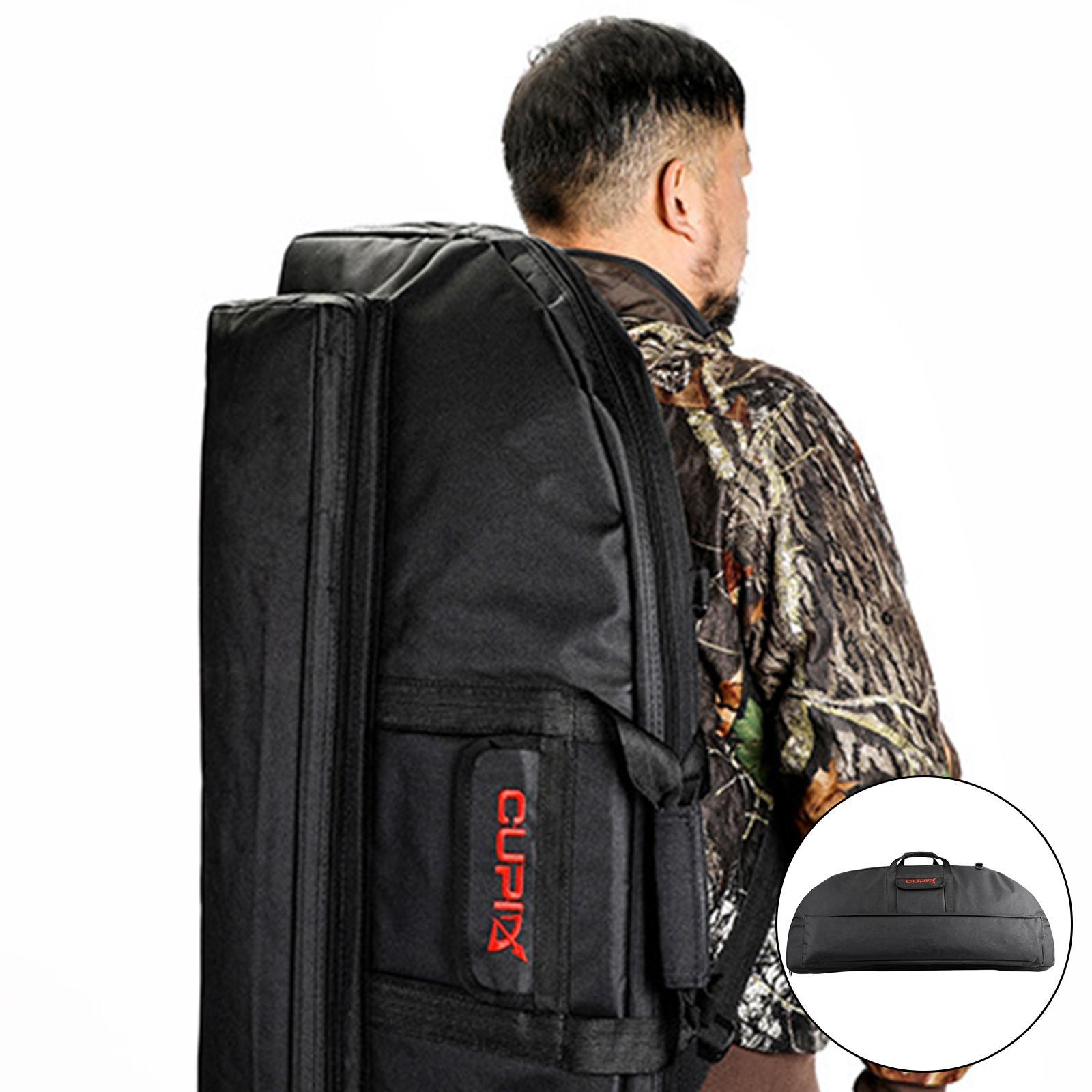 Compound Bow Bag Case Adjustable Shoulder Strap Quiver Pockets