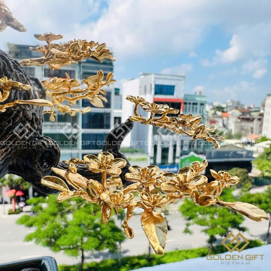 CÂY HOA MAI NGŨ PHÚC MẠ VÀNG