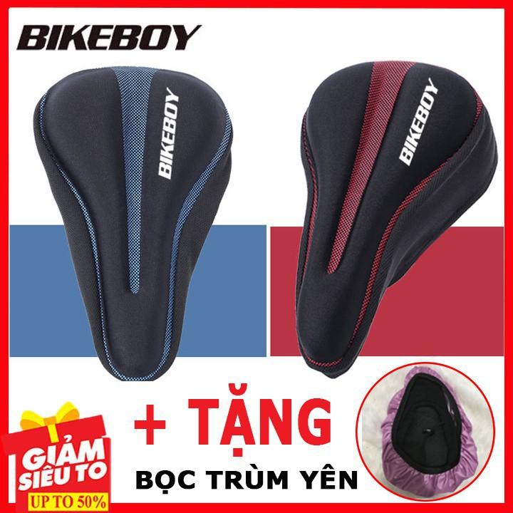 Bọc yên xe đạp thể thao HT-SPORTS bọc silicone dày êm thoáng khí, có phản quang đi đêm tặng kèm bọc mưa