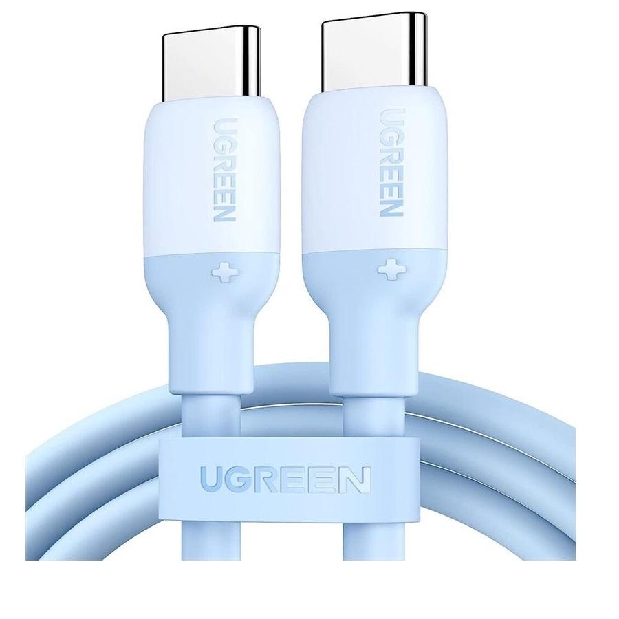 Ugreen UG15278US563TK 60W 0.5M c-c hỗ trợ QC4.0 3A Cáp sạc nhanh - truyền dữ liệu 2 đầu USB-C dây nhựa Màu Xanh - HÀNG CHÍNH HÃNG