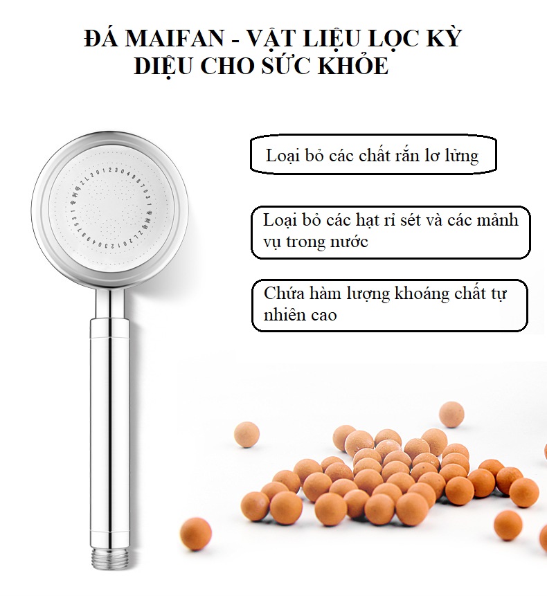 Vòi Sen Tăng Áp S0210 Lọc Kim Loại Nặng, Tiết Kiệm Nước, Chất Liệu Nhôm Cao Cấp, Chống Ăn Mòn, Chịu Nhiệt Tốt - Hàng Nhập Khẩu