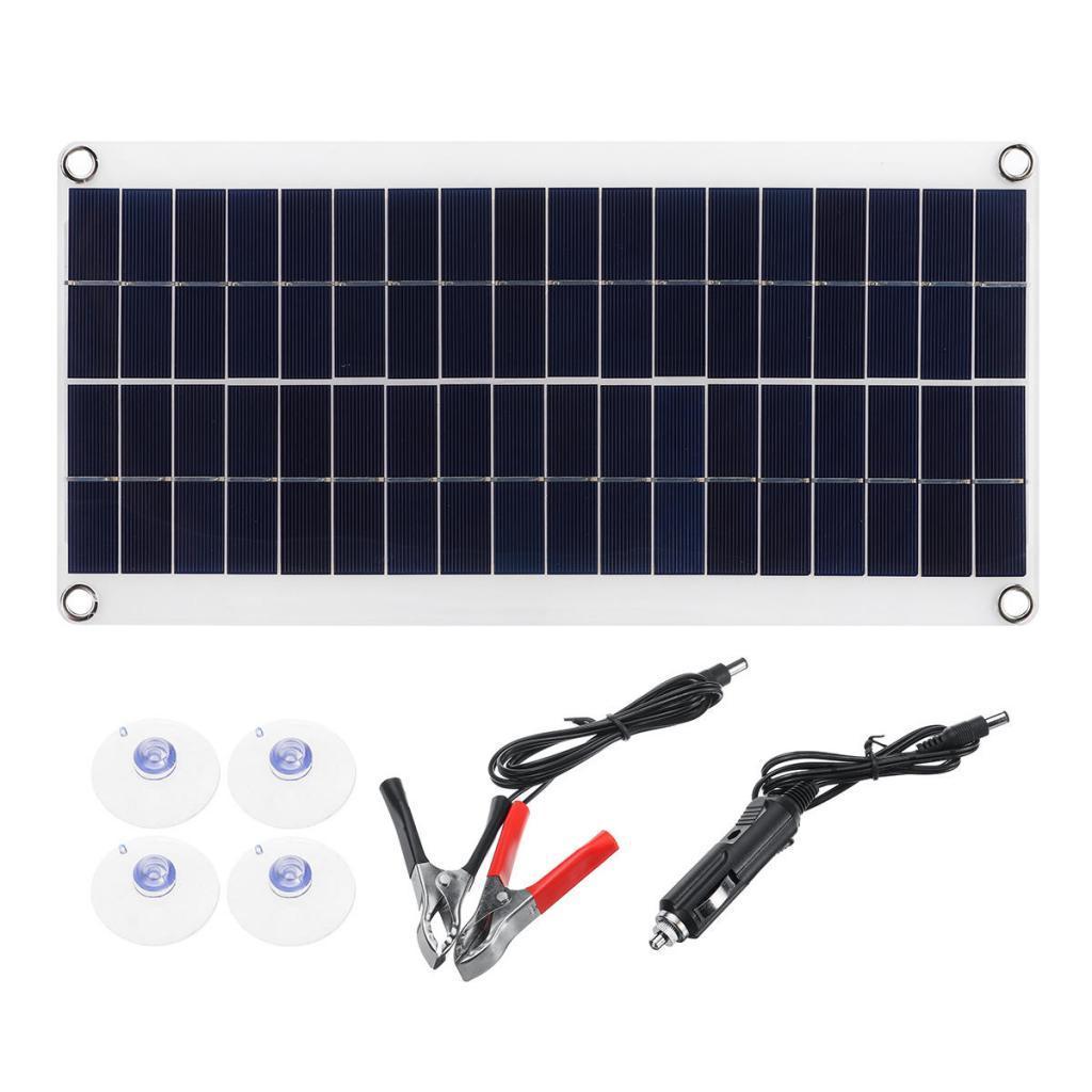 18V 20W Solar Panel Kit w/ Charge Controller Portable for Boat RV Camp