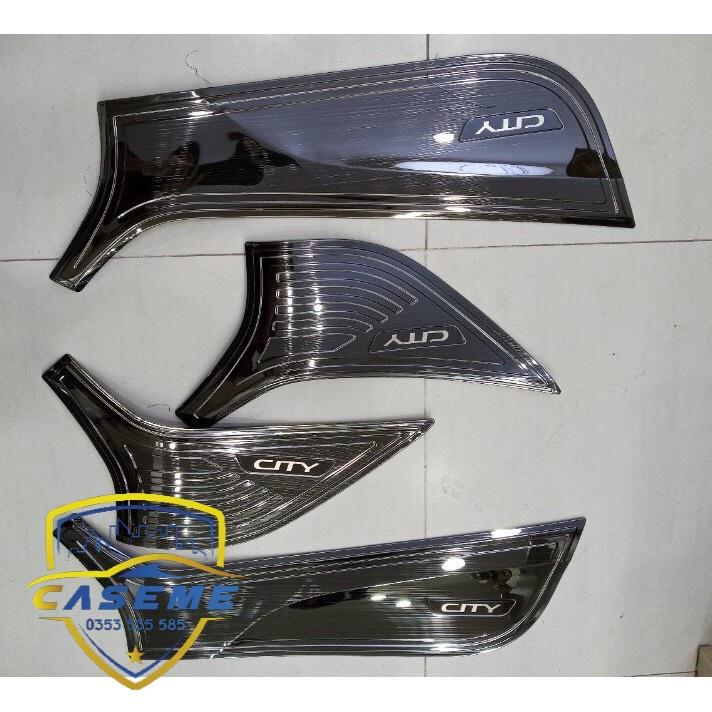 Bộ 4 ốp tapli cánh cửa xe Honda City đời 2014 đến 2019 2020 mẫu TITAN .
