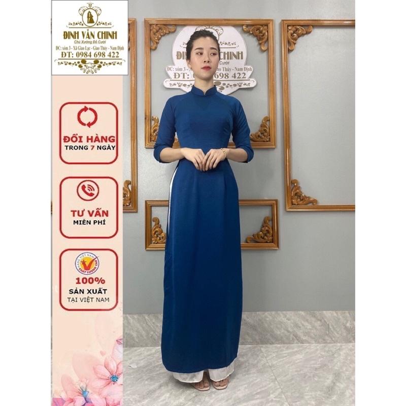 Áo dài tây thi cao cấp_Duy Chinh_ADTT0003_Tông Màu Xanh