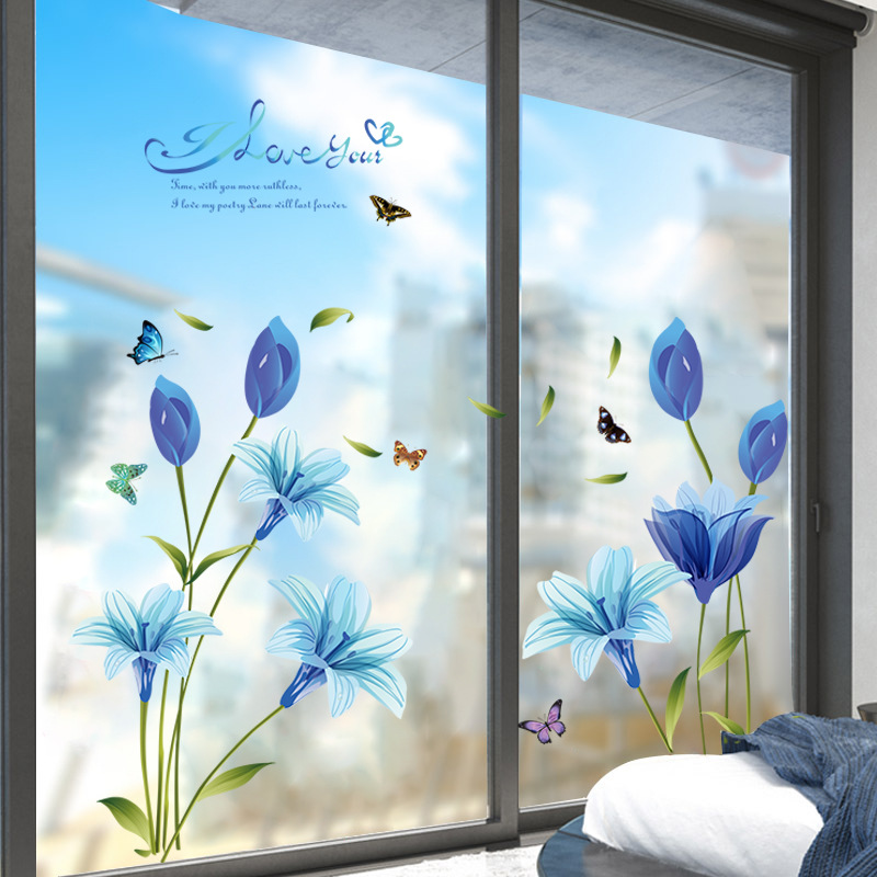 Decal dán tường hoa combo trang trí sang trọng dán được kính , gỗ
