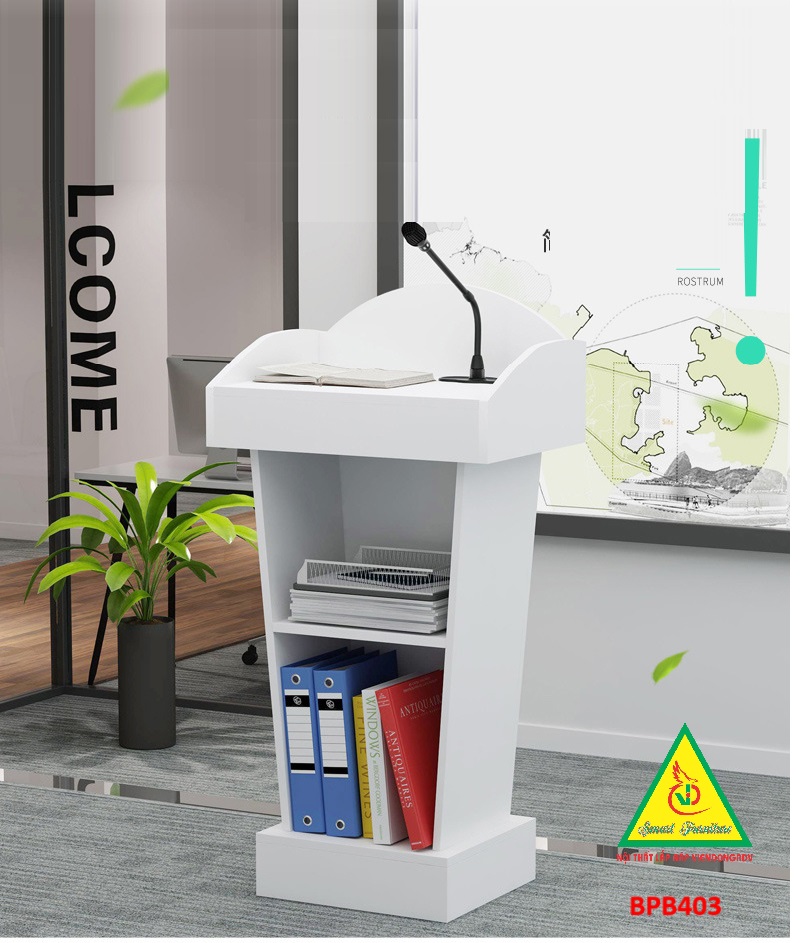 Bục phát biểu gỗ MDF, bục phát biểu BPB403 - NỘI THẤT LẮP RÁP VIENDONGADV