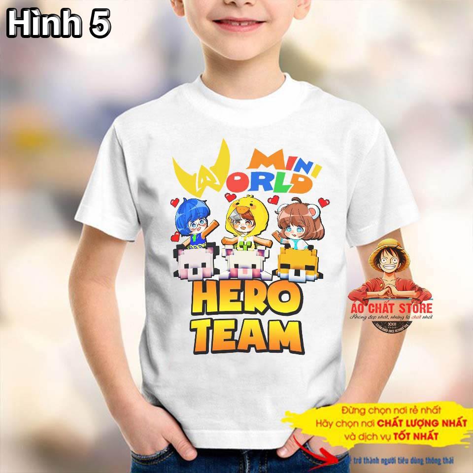 BST Áo Hero Team Mini World Đẹp | Áo Thun Mini World Toàn Thành Viên Hero Team MC6