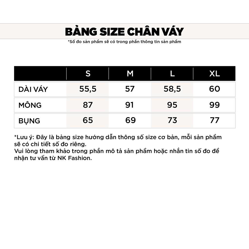 Chân Váy Nữ Công Sở NK Fashion Xếp Ly Cạp Đứng Cúc Bọc, Chất Vải Hản Mềm Mịn, Co Giãn NKFCV2103001