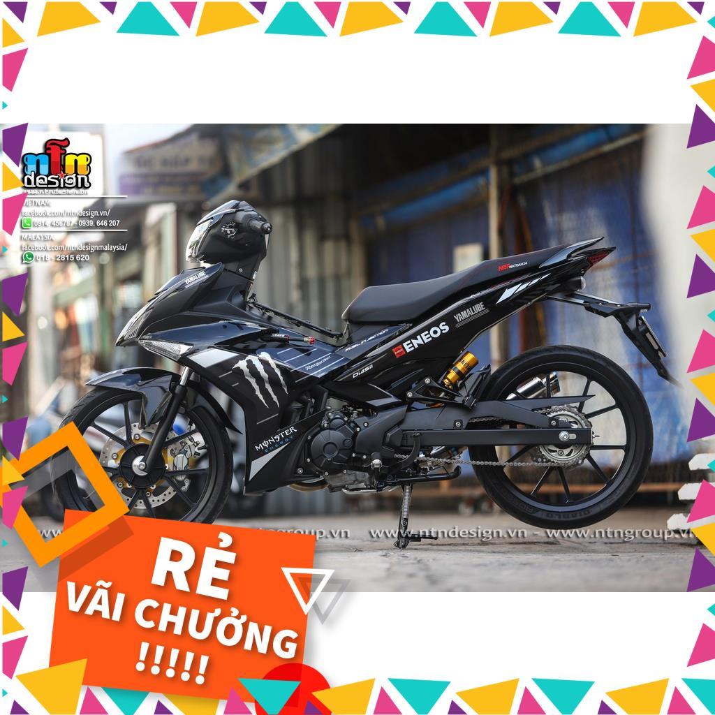 Tem Rời Exciter 150 Mẫu Monster Trắng Đen