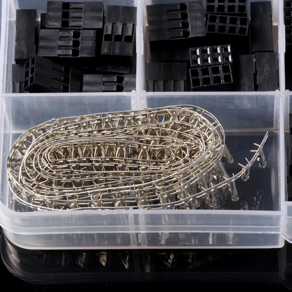 Total 620PCS/Box Electrical 2.54mm Pin Wire Terminal Connectors with Storage Box Portable