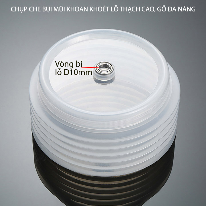 Chụp che chống bụi khoan lỗ trần thạch cao, gỗ để lắp đèn downlight, loại D125-160 tùy chọn