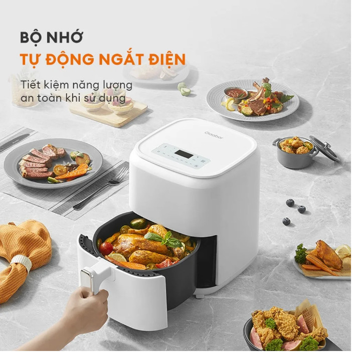 Nồi chiên không dầu điện tử GAABOR GA-E45A dung tích 4,5L công suất 1400W - Hàng Chính Hãng - Chỉ Giao Hà Nội