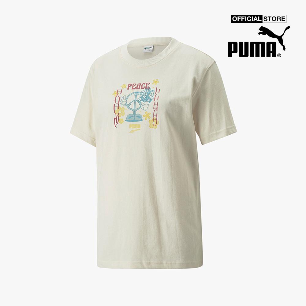 PUMA - Áo thun nữ tay ngắn Downtown Relaxed Graphic 535743