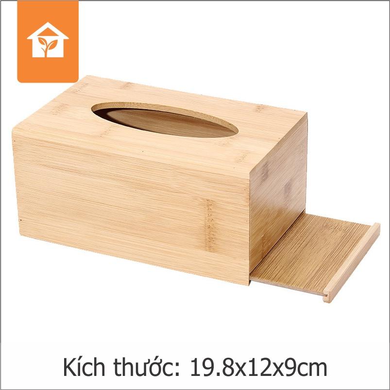 Hộp khăn giấy gỗ tre tự nhiên ( Hàng xuất khẩu