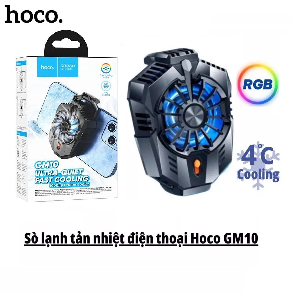 Sò Lạnh Quạt Tản Nhiệt Điện Thoại Chính Hãng GM10/GM26 thế hệ mới làm lạnh siêu nhanh chơi game siêu mượt giúp tăng FPS - Bảo Hành 12 Tháng - Hàng Chính Hãng