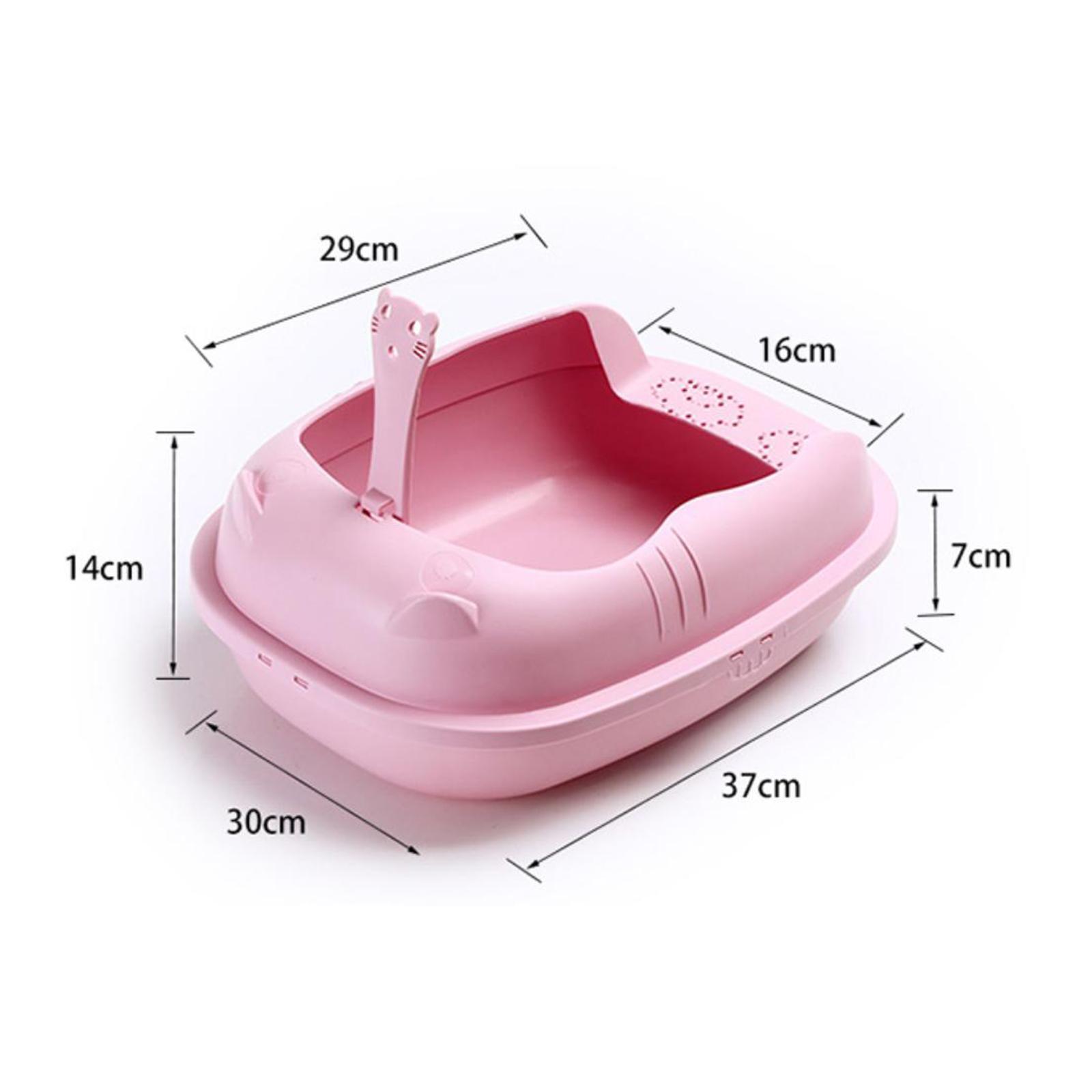 Cat Litter Box, Cat Litter Container Anti Splashing Open Top Pet Litter Tray for Small Animals