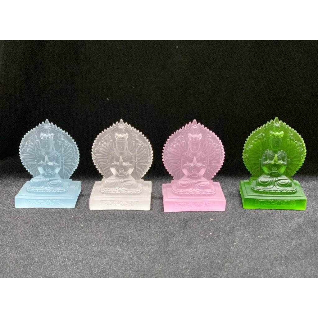 Tượng Phật Thiên Thủ , Thiên Nhãn Bằng Đá Ngọc Lưu Ly Cao Cấp - Cao 10cm