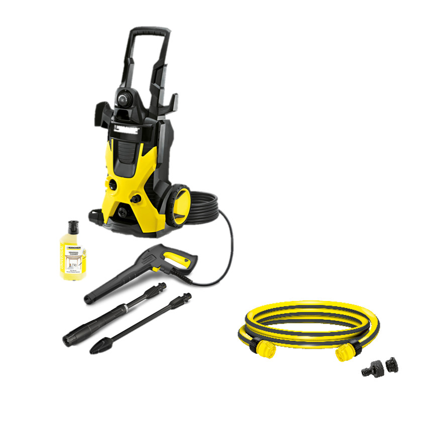 Combo Máy phun rửa áp lực cao Karcher K 5 và dây cấp nước 1.5m
