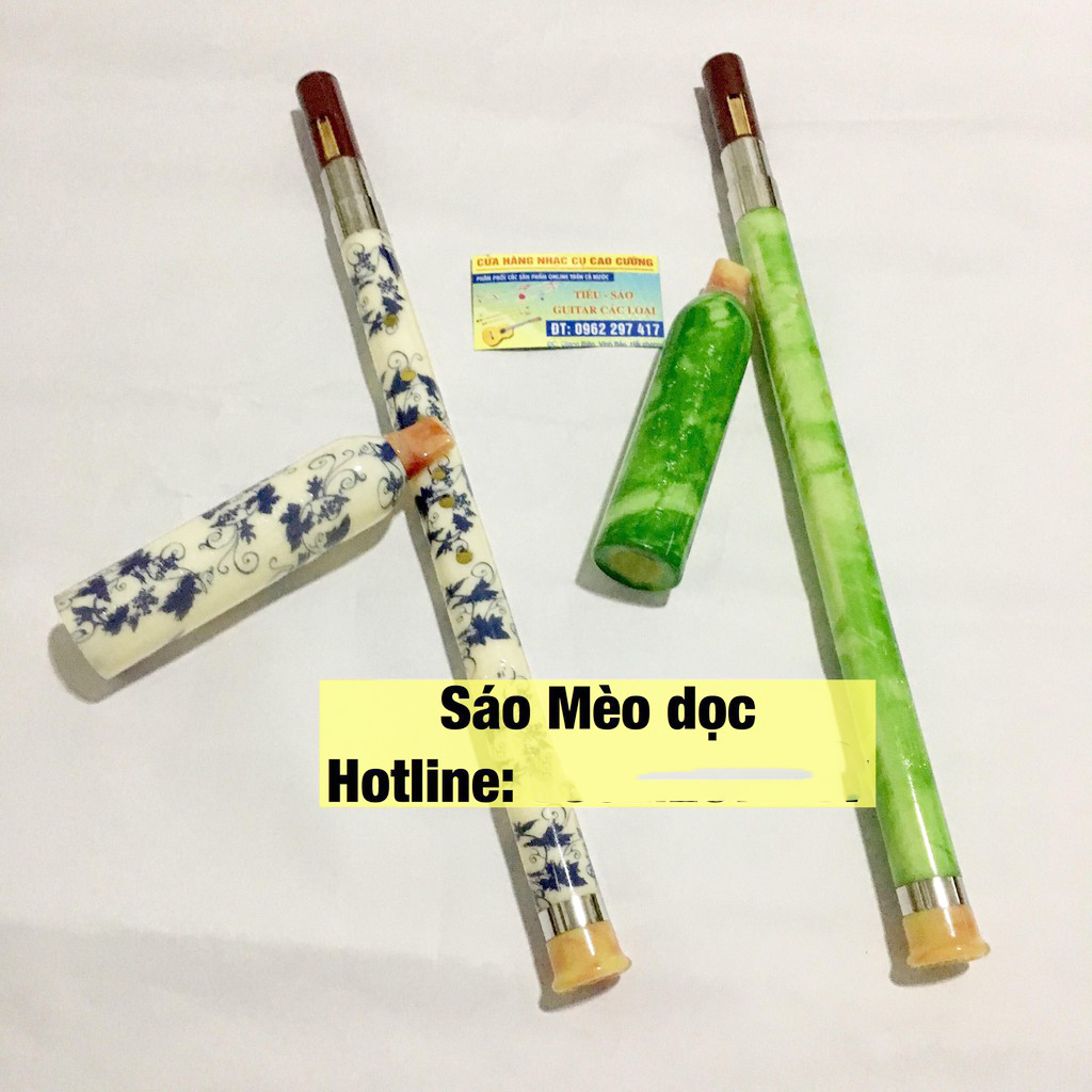 Sáo Mèo Dọc Giả Đá Trắng Xanh Âm Chuẩn